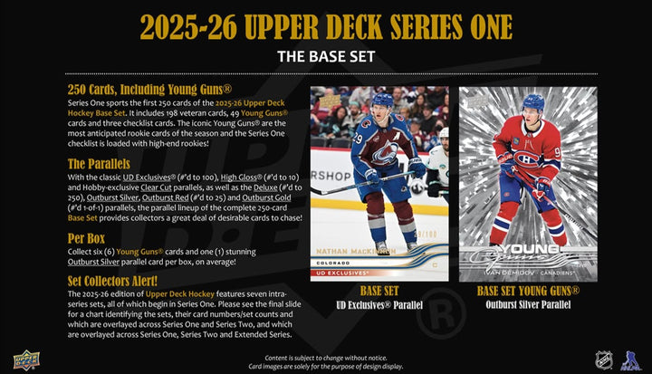 2025-26 Upper Deck Series 1 Hobby Box (Call For Pricing)
