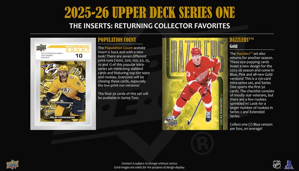 2025-26 Upper Deck Series 1 Hobby Box (Call For Pricing)