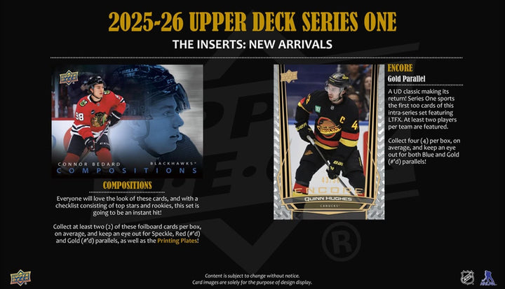 2025-26 Upper Deck Series 1 Hobby Box (Call For Pricing)