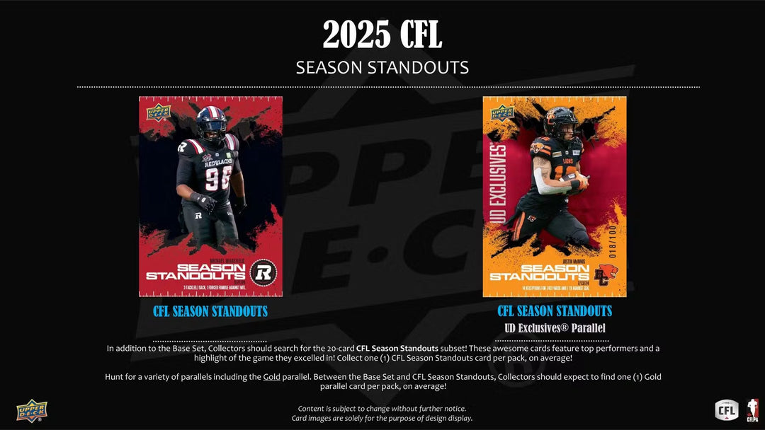 2025 Upper Deck CFL Football Hobby Box