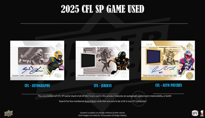 2025 Upper Deck SP Game Used Football Hobby Box