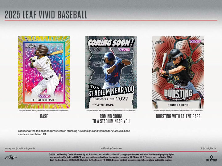 2025 Leaf Vivid Baseball