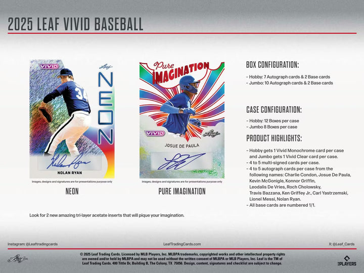 2025 Leaf Vivid Baseball JUMBO