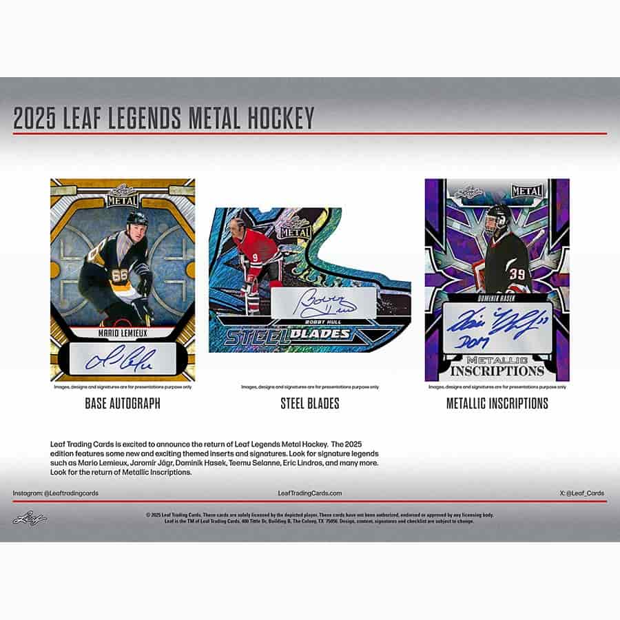2025 Leaf Metal Legends Hockey