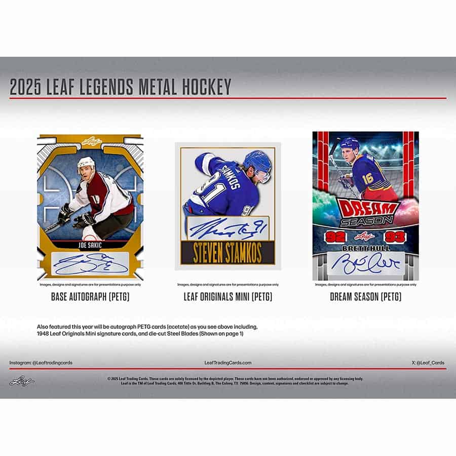2025 Leaf Metal Legends Hockey