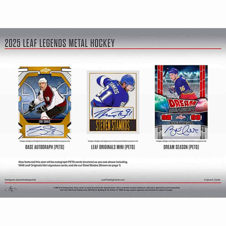 2025 Leaf Metal Legends Hockey