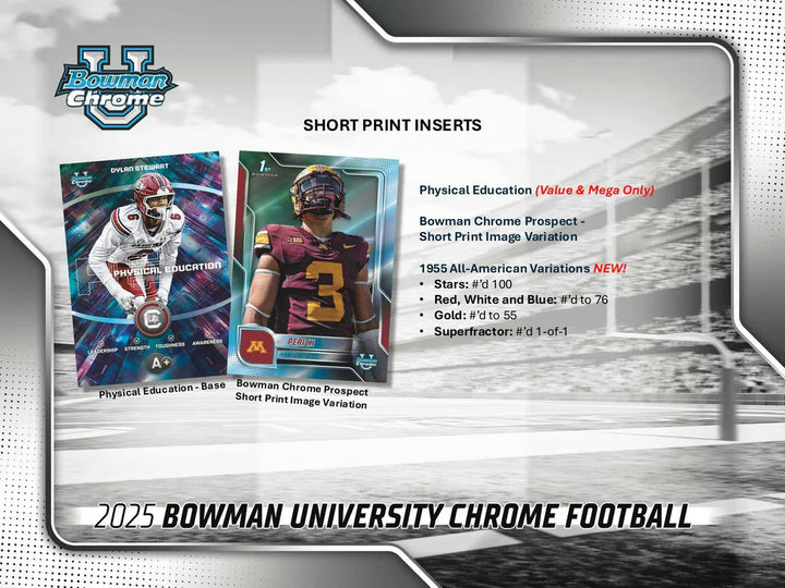 2025 Topps Bowman Chrome University Football Value Box