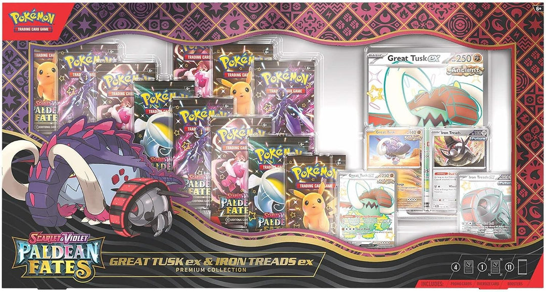 Pokémon TCG: Paldean Fates Great Tusk ex &amp; Iron Threads ex Premium Collection