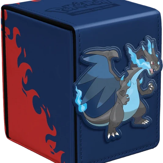 Ultra PRO Pokémon Alcove Flip Deck Box featuring Mega Charizard X