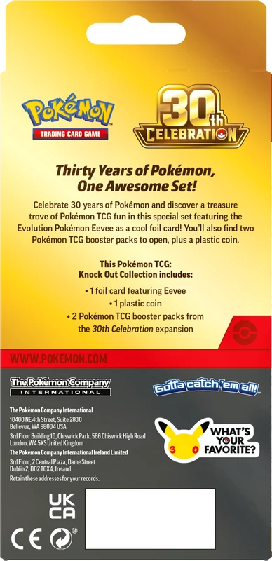 Pokémon 30th Celebration Knock Out Collection-Limit 1 PER CUSTOMER
