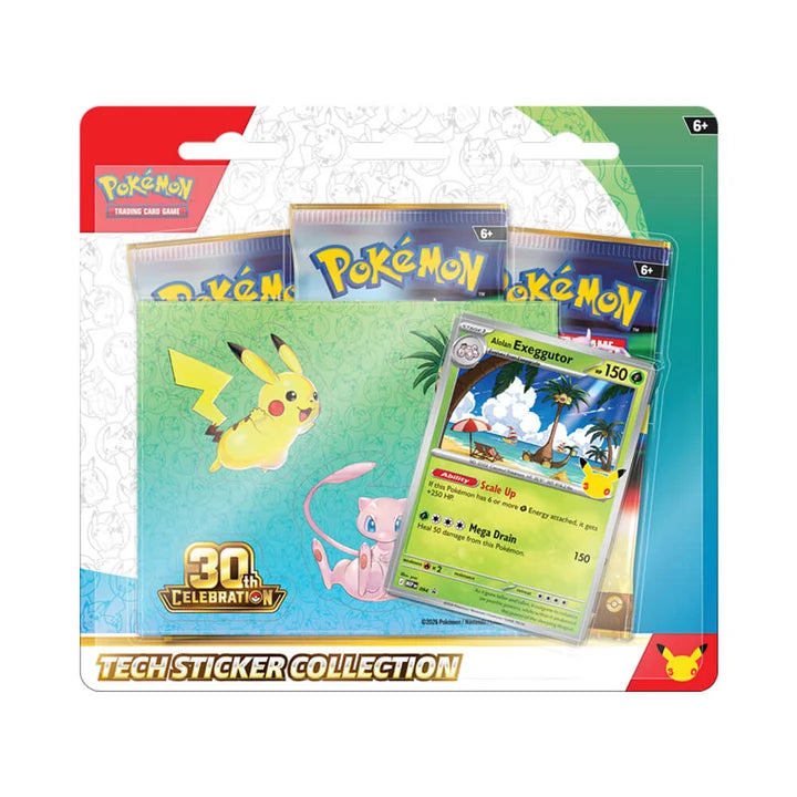 Pokémon 30th Celebration Tech Sticker Collection Pre Order Limit 2 Per Customer
