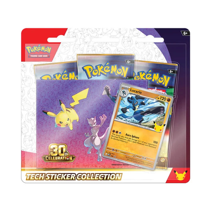 Pokémon 30th Celebration Tech Sticker Collection Pre Order Limit 2 Per Customer