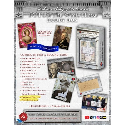 2025 Historic Autographs POTUS: The White House Hobby Box