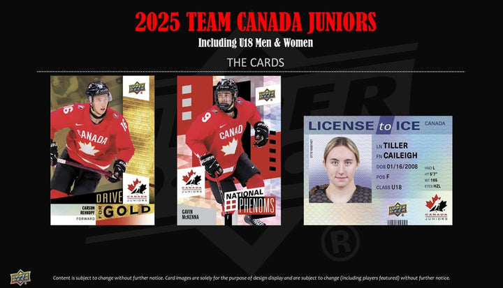 2025 Upper Deck Team Canada Juniors Hobby Box (Call for Pricing)