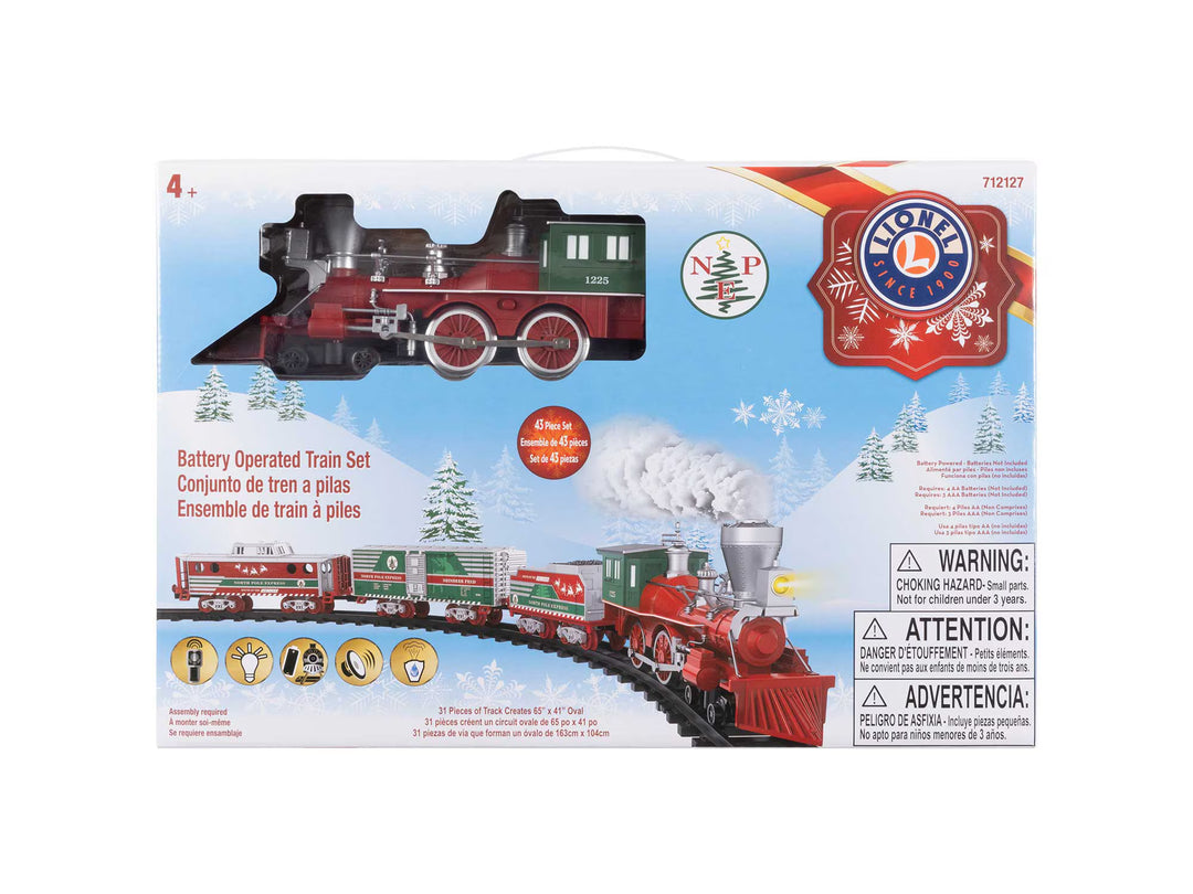 Lionel North Pole Express Battery Operated O-Gauge Train Set 712127