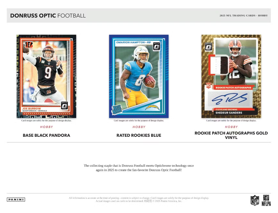 2025 Donruss Optic Football Hobby Box