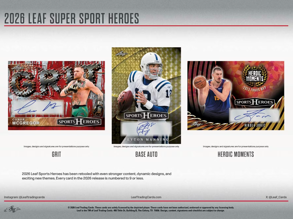 2026 Leaf  Metal Super Sports Heroes Multi-Sport