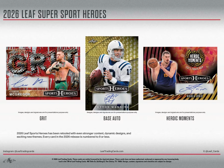 2026 Leaf  Metal Super Sports Heroes Multi-Sport