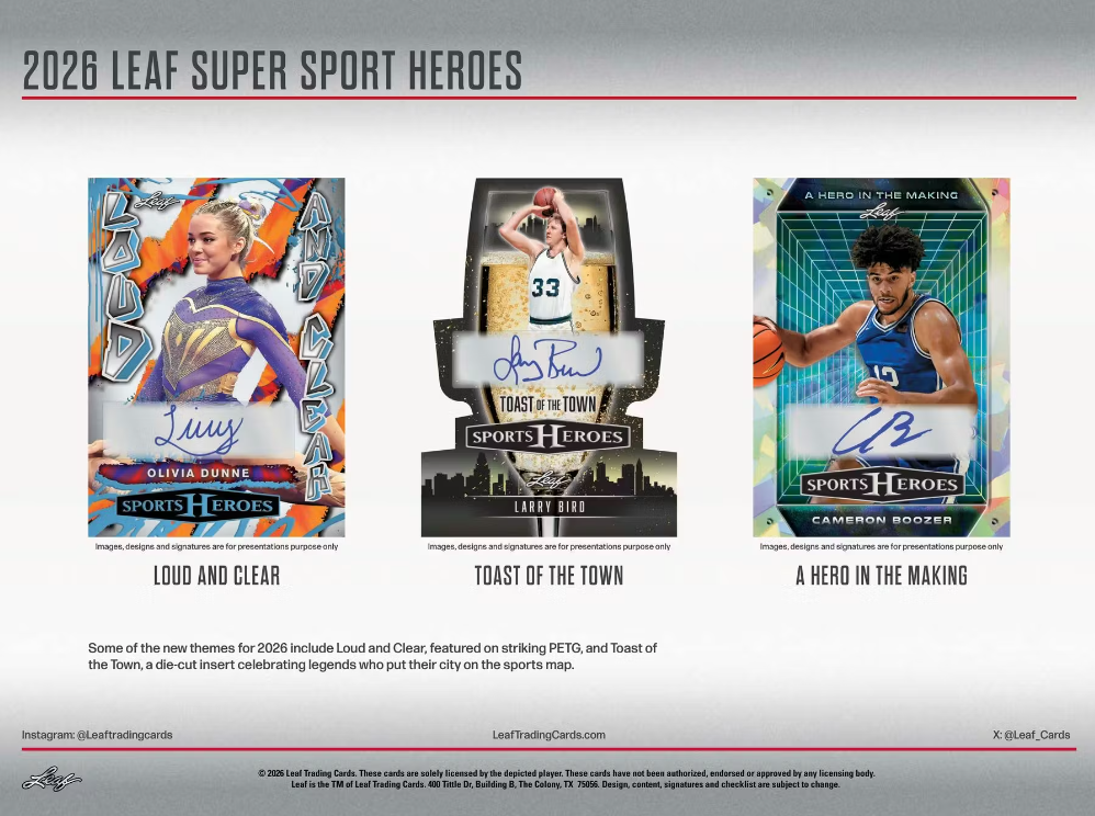 2026 Leaf  Metal Super Sports Heroes Multi-Sport