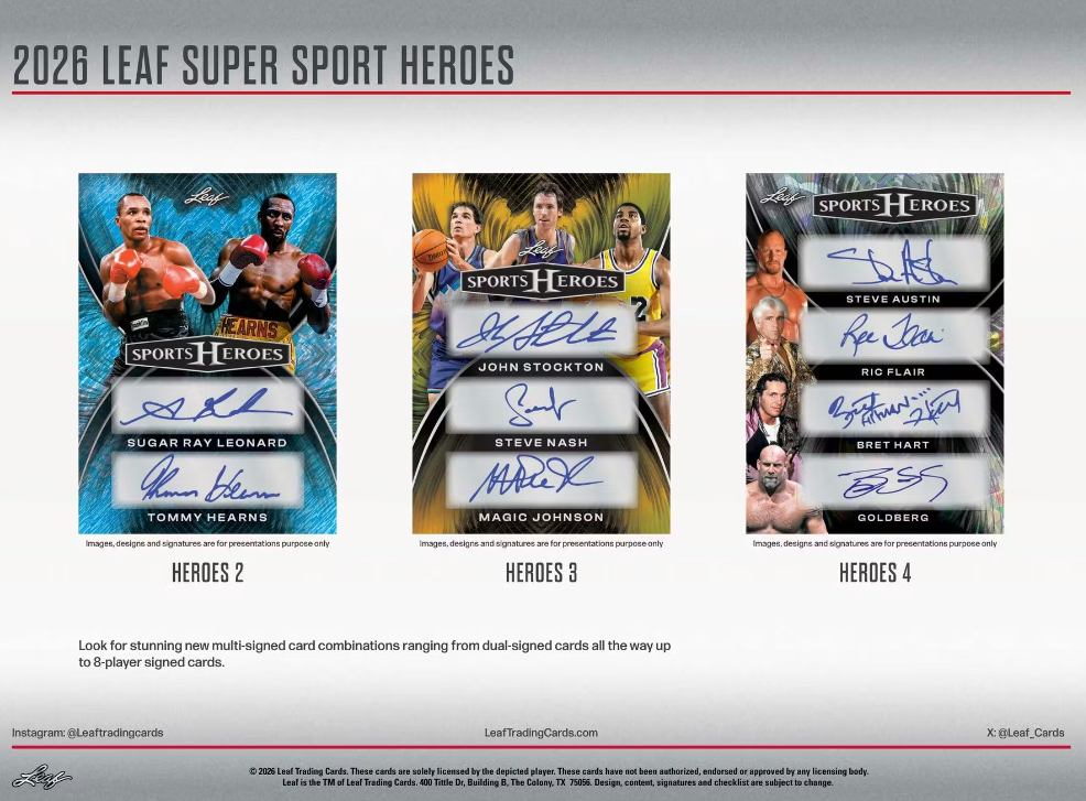 2026 Leaf  Metal Super Sports Heroes Multi-Sport