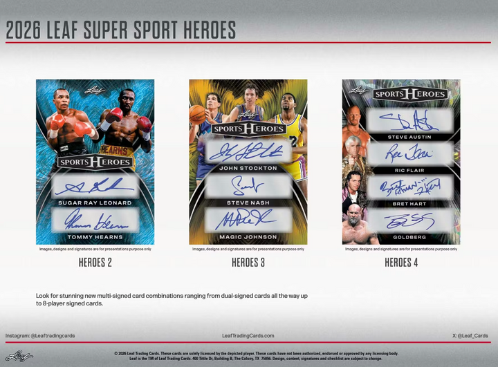 2026 Leaf  Metal Super Sports Heroes Multi-Sport