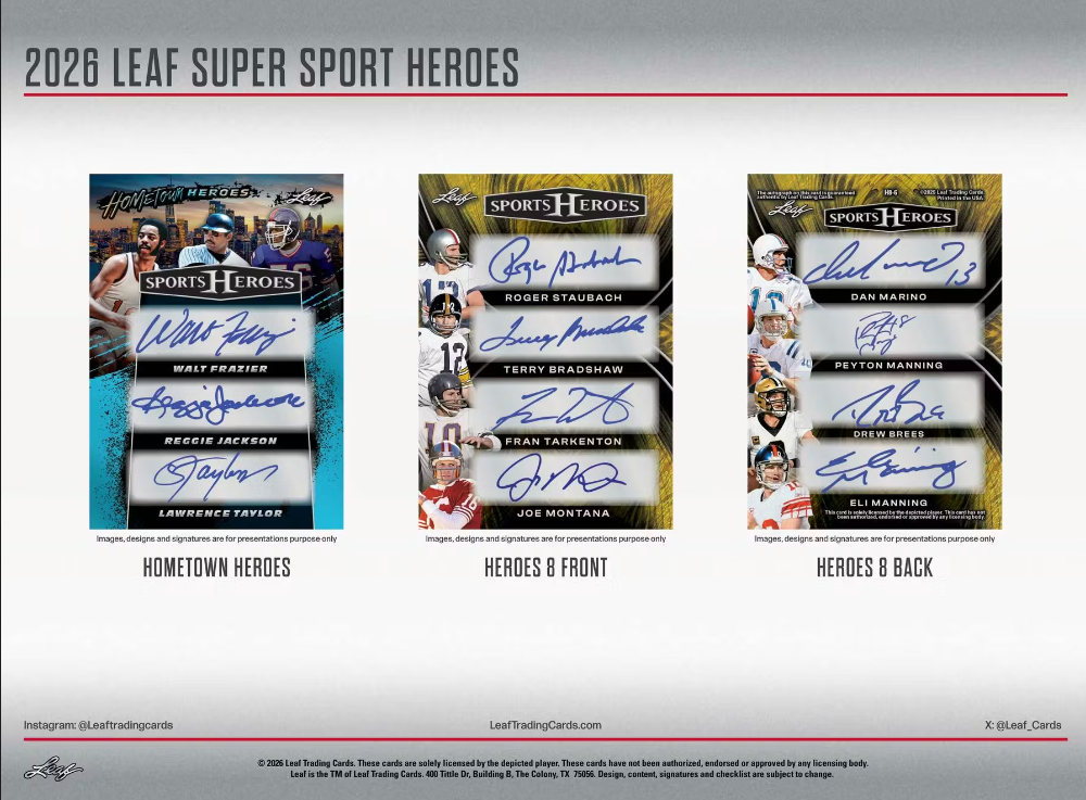 2026 Leaf  Metal Super Sports Heroes Multi-Sport