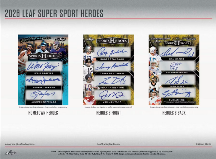 2026 Leaf  Metal Super Sports Heroes Multi-Sport