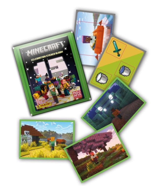 Panini Minecraft 15th Anniversary Celebration Sticker Pack
