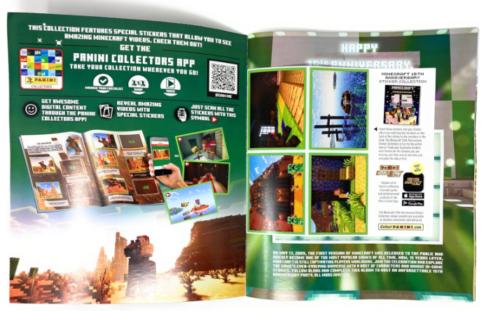 Panini Minecraft 15th Anniversary Celebration Sticker Album