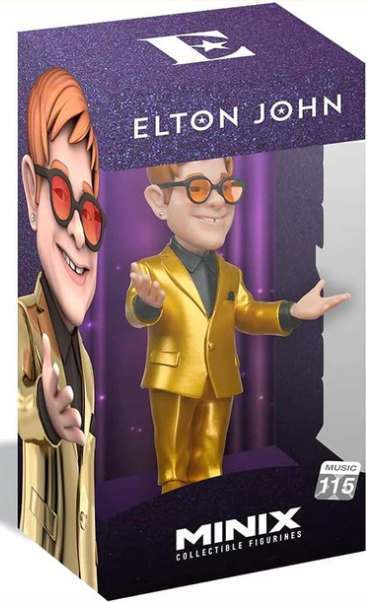 MINIX Elton John Gold Suit Model – Collectible Action 12cm Figure Music Icon Range for Fans