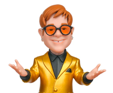 MINIX Elton John Gold Suit Model – Collectible Action 12cm Figure Music Icon Range for Fans