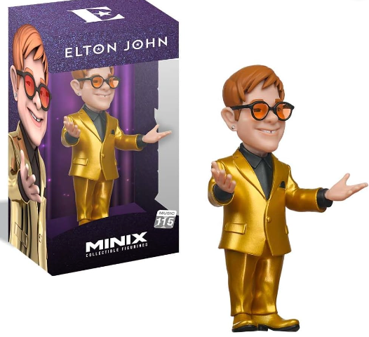 MINIX Elton John Gold Suit Model – Collectible Action 12cm Figure Music Icon Range for Fans