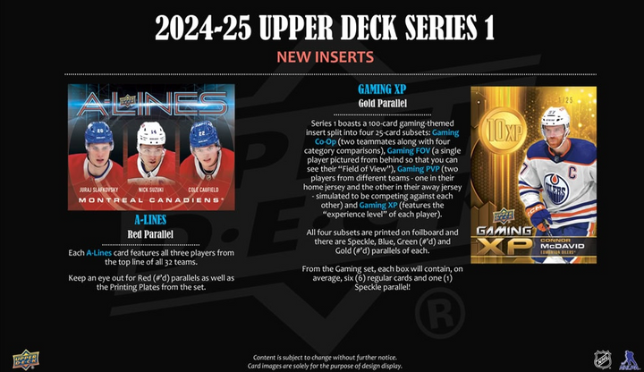 2024-25 Upper Deck Series 1 Hobby Box