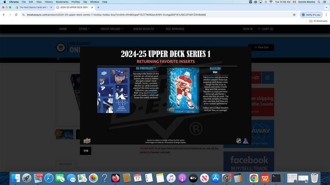 2024-25 Upper Deck Series 1 Hobby Box