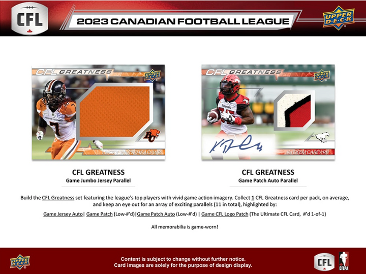 2023 Upper Deck CFL Hobby Box