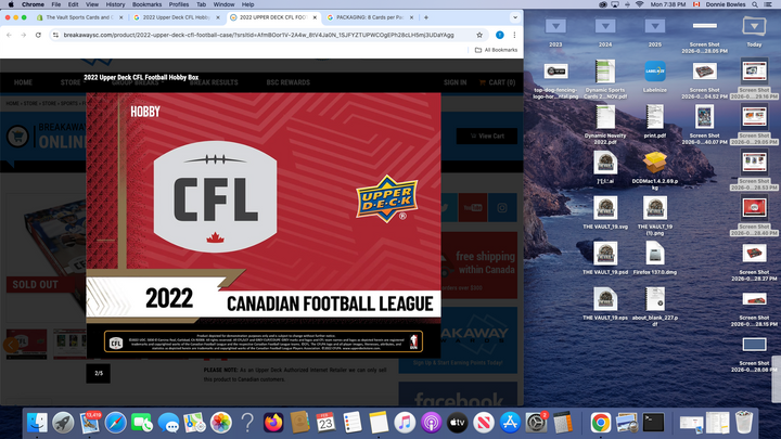 2022 Upper Deck CFL Hobby Box