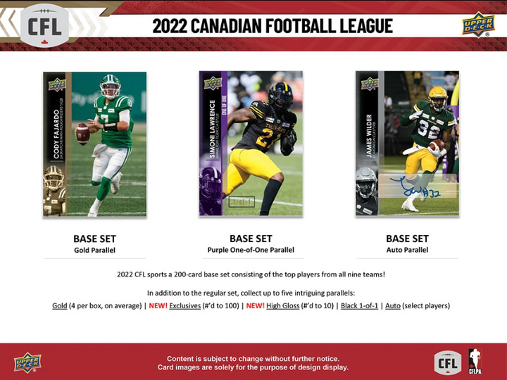 2022 Upper Deck CFL Hobby Box
