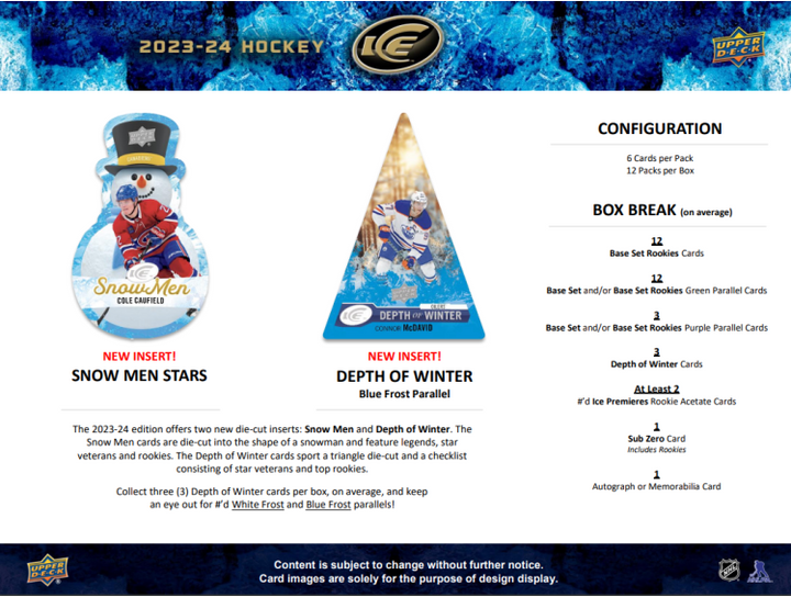 2023-2024 Upper Deck Ice Hobby Box