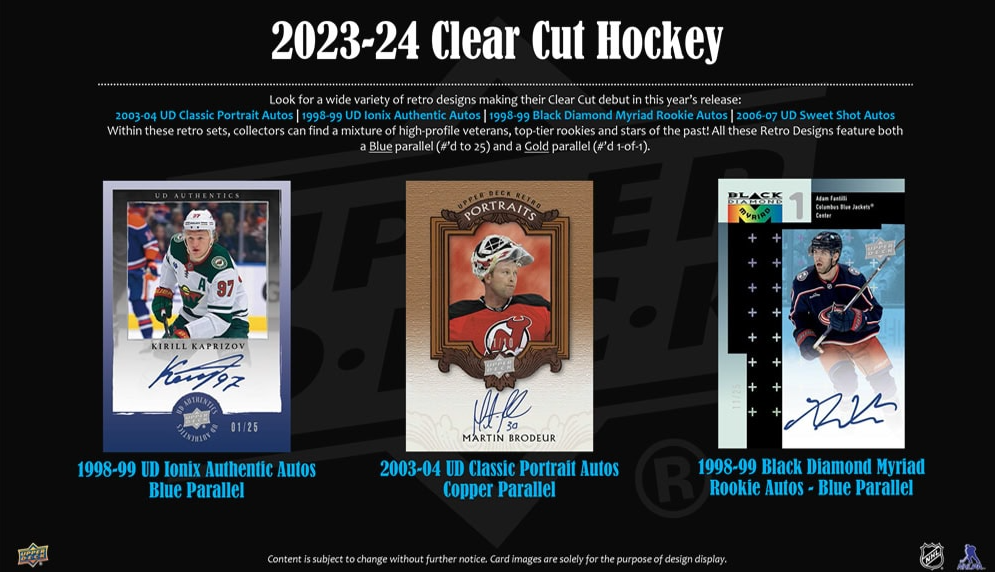 2023-24 Upper Deck Clear Cut Hobby Box