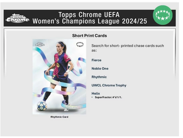 2024-25 Topps Chrome UEFA Women's Champions League Soccer Blaster Box