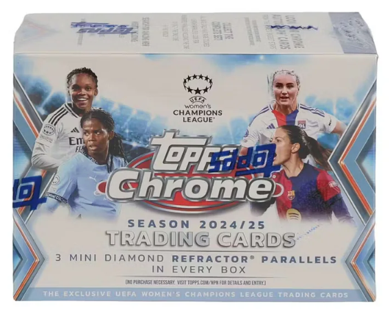 2024-25 Topps Chrome UEFA Women's Champions League Soccer Blaster Box