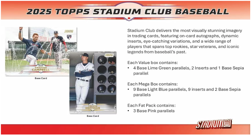 2025 Topps Stadium Club Baseball Value Blaster Box