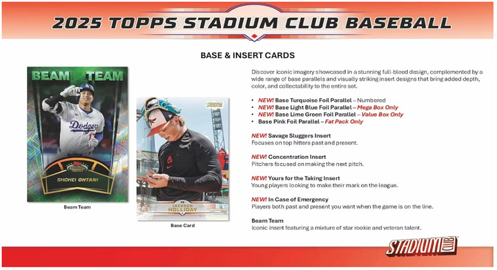2025 Topps Stadium Club Baseball Value Blaster Box