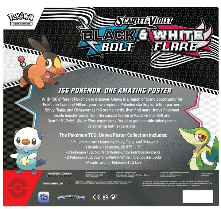 Black Bolt & White Flare Unova Poster Collection