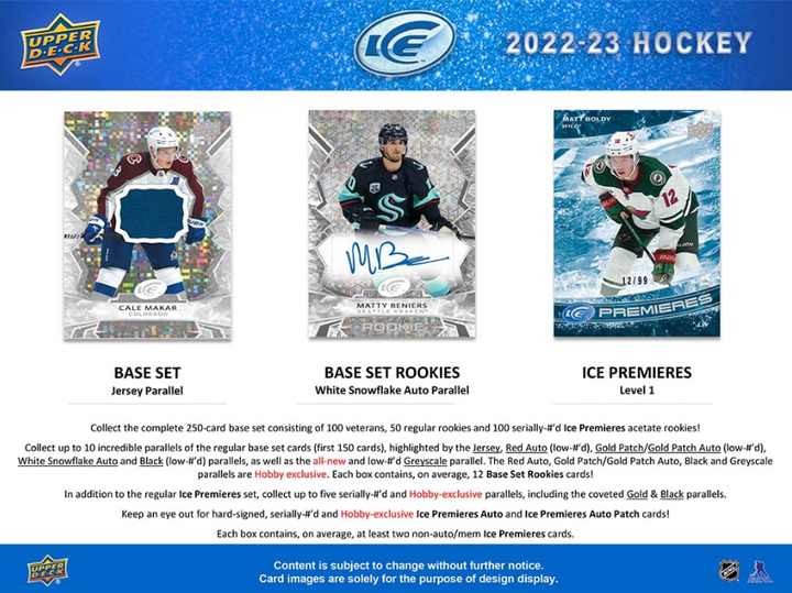 2022-23 UPPER DECK ICE HOCKEY HOBBY BOX