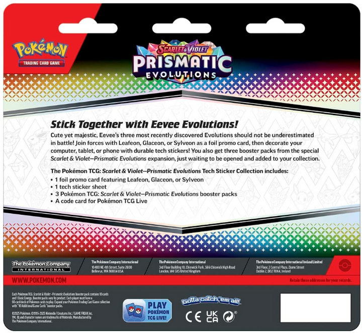 Prismatic Evolutions Tech Sticker Collection