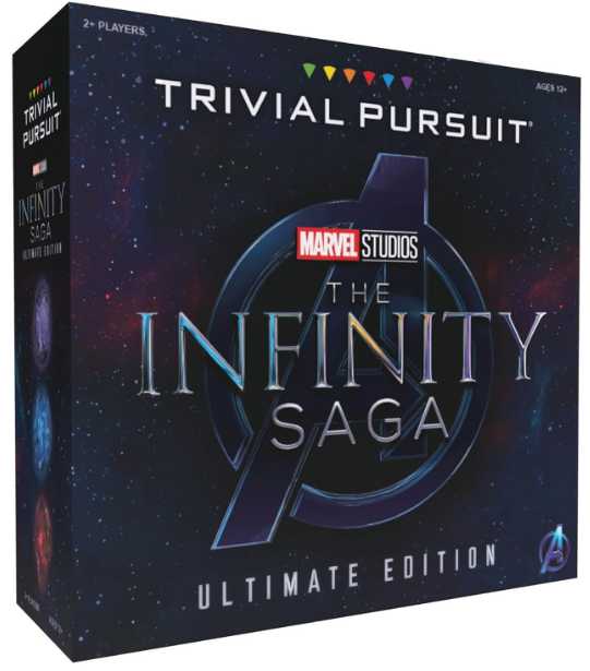 Trivial Pursuit: Marvel Cinematic Universe Ultimate Edition | Officially Licensed | Collectible Trivia Board Game Featuring 6 Infinity Stone Location Movers, 1800 Questions, MCU Phases 1-3