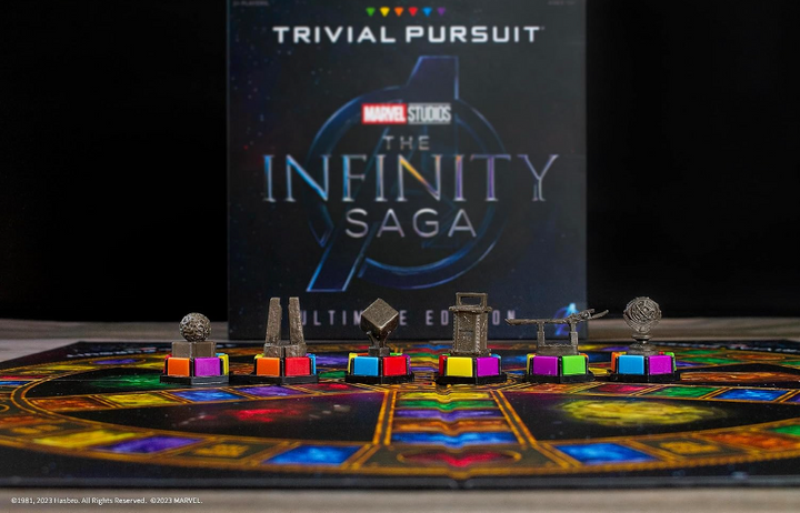 Trivial Pursuit: Marvel Cinematic Universe Ultimate Edition | Officially Licensed | Collectible Trivia Board Game Featuring 6 Infinity Stone Location Movers, 1800 Questions, MCU Phases 1-3