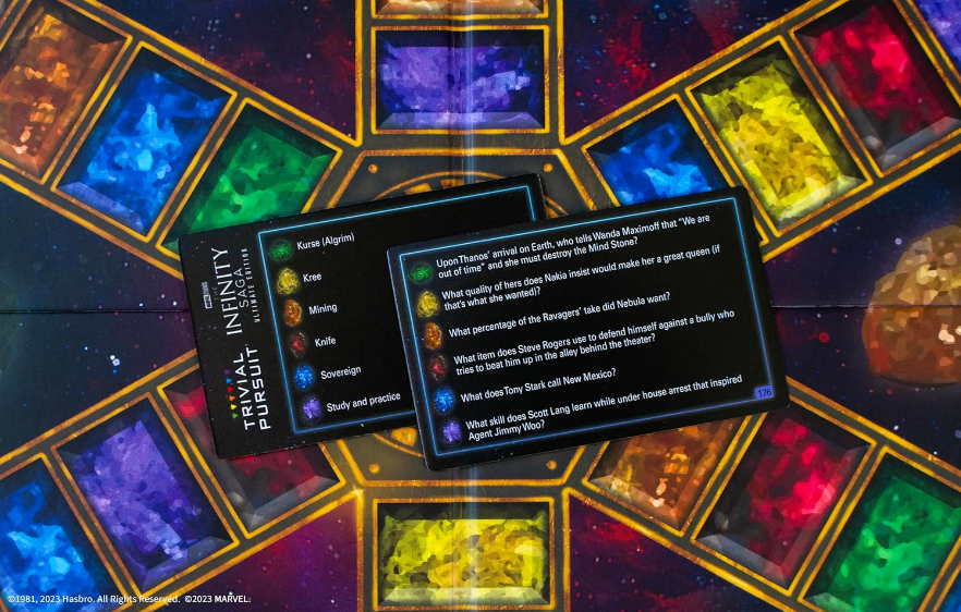 Trivial Pursuit: Marvel Cinematic Universe Ultimate Edition | Officially Licensed | Collectible Trivia Board Game Featuring 6 Infinity Stone Location Movers, 1800 Questions, MCU Phases 1-3