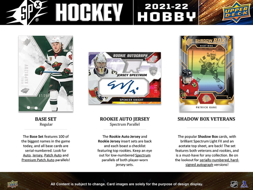 2021-22 Upper Deck SPx Hockey Hobby